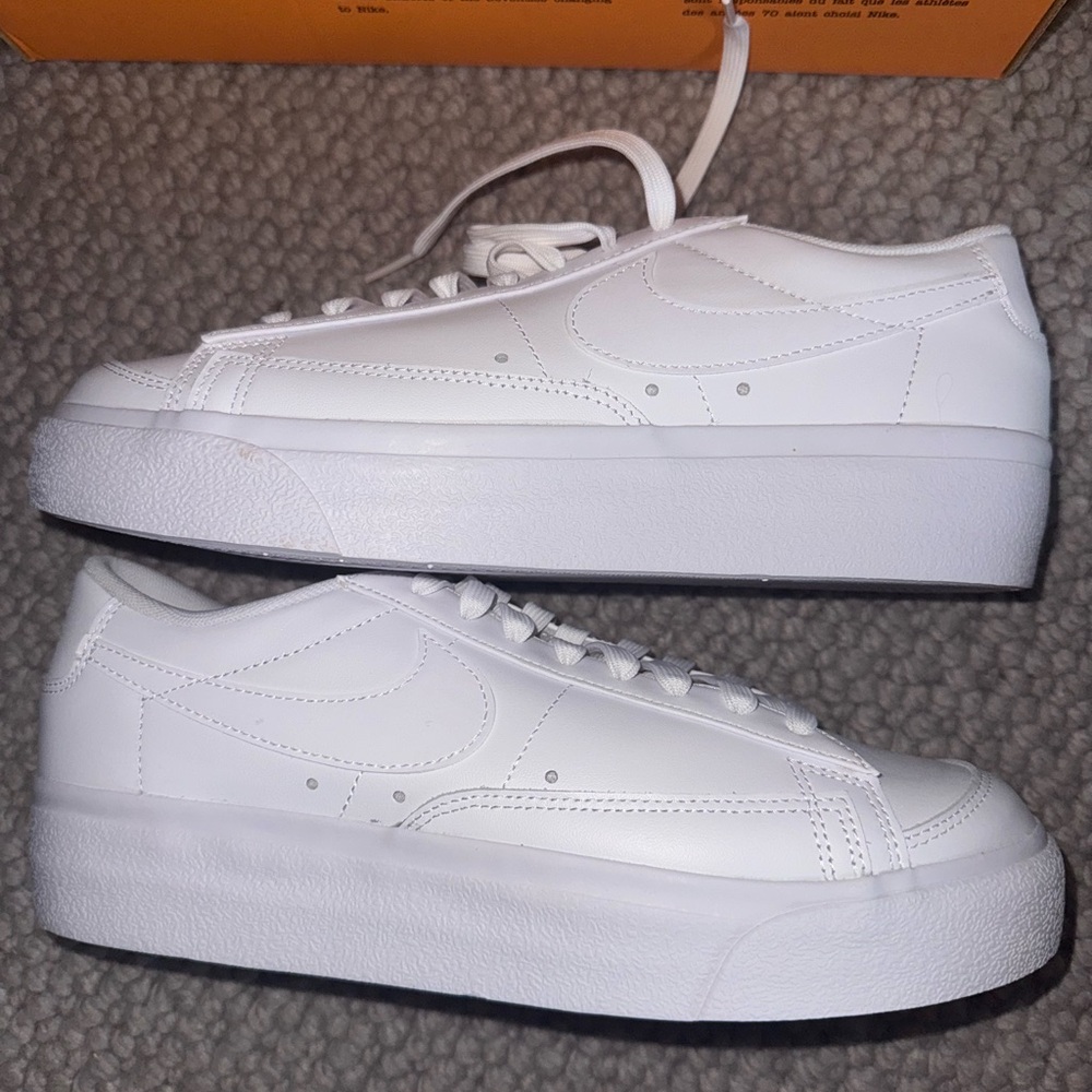 Nike White Blazer Low Platform Sneakers